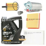 FOR AUDI A4 2.0 DIESEL 04-08 FULL SERVICE KIT 5L 507 & FILTER KIT & SUMP PLUG