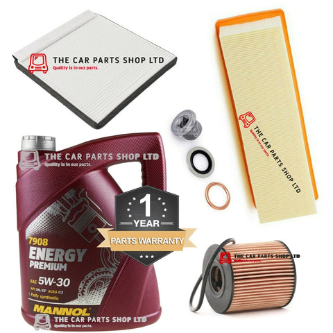 SERVICE KIT FITS PEUGEOT PARTNER ORIGIN 1560CC DV6BTED 5L MANNOL 3 FILTERS