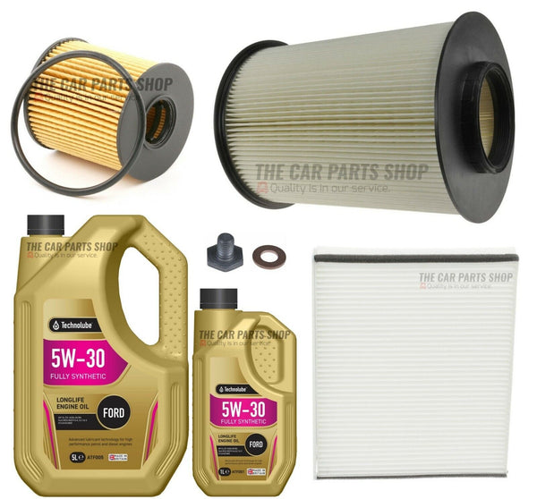 FOR FORD MONDEO MK4 TITANIUM FULL SERVICE KIT 6L 5W30 + POLLEN AIR OIL FILTER