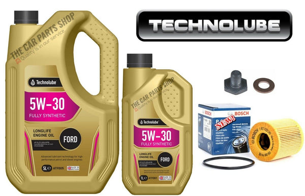 FOR FORD MONDEO MK4 2.2 TITANIUM BOSCH SERVICE KIT ENGINE OIL 6L & BOSCH FILTER