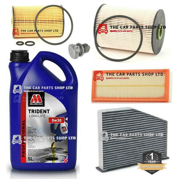 FOR VW CADDY DIESEL 2015> FULL SERVICE PACKAGE WITH MILLERS OIL FULL KIT & PLUG