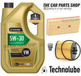 TO FIT VW GOLF 1.6 FSI PETROL MK5 SERVICE KIT 5L 507 5W30 + AIR OIL + PLUG