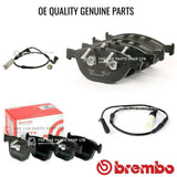 FOR BMW M5 E60 SALOON GENUINE FRONT & REAR BREMBO BRAKE PADS + 2 WEAR INDICATORS
