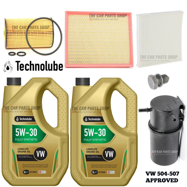 FOR VW CRAFTER 2.0 TDI 11-16 FULL SERVICE KIT 10L VW 507 + FULL KIT + DRAIN PLUG