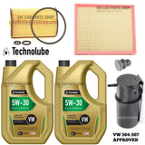 TO FIT VW CRAFTER 2.0 TDI SERVICE KIT 10L 507 + AIR OIL FUEL & SUMP PLUG