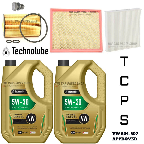 TO FIT VW CRAFTER 2.0 TDI SERVICE KIT 10L 507 + 3 FILTERS + PLUG BRAND NEW