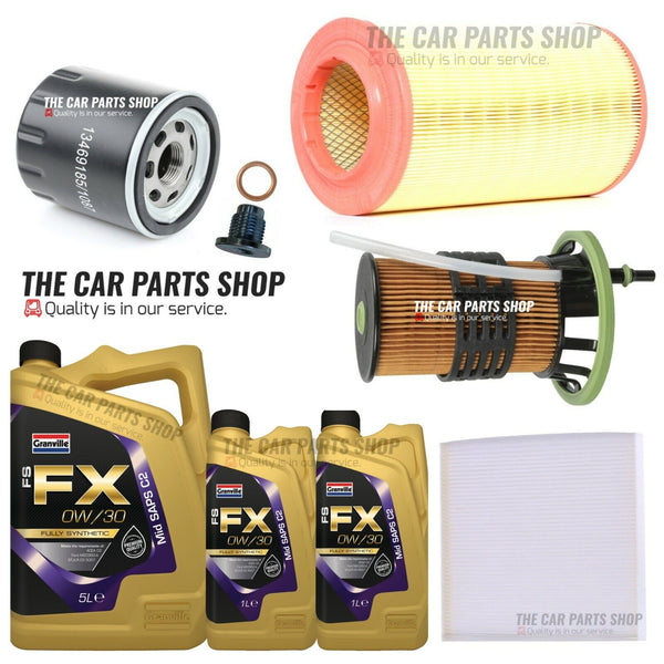 TO FIT CITROEN JUMPER 2019> FULL SERVICE KIT 7L 0W-30 & ALL FILTERS & SUMP PLUG