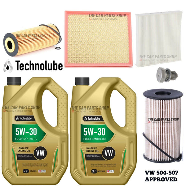 FITS VW CRAFTER 2.5 TDI SERVICE KIT 10L 507 OIL + FULL KIT + SUMP PLUG