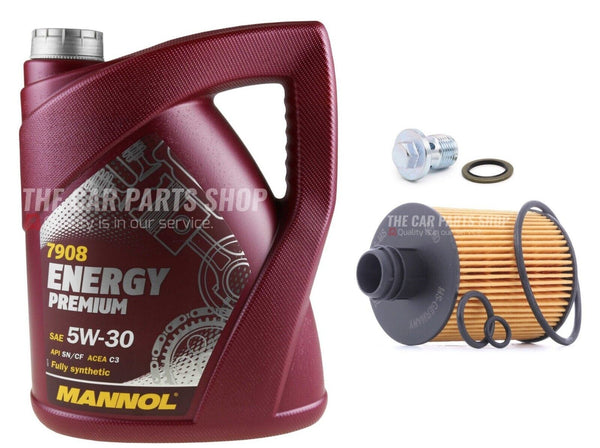 FOR VAUXHALL INSIGNIA 2.0 CDTI 13-17 SERVICE KIT OIL FILTER, PLUG & 5L 5W30 OIL