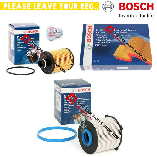 BOSCH SERVICE FILTERS KIT FOR VAUXHALL INSIGNIA CDTI 2013> FUEL OIL & AIR PLUG