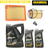 FOR BMW Z4 2.5i ROADSTER E85 SERVICE KIT 7L MANNOL 5W30 + AIR & OIL FILTER KIT