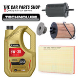 FOR VAUXHALL CORSA C MK2 1.2 PETROL SERVICE KIT 5L 5W30 & FUEL OIL AND AIR KIT