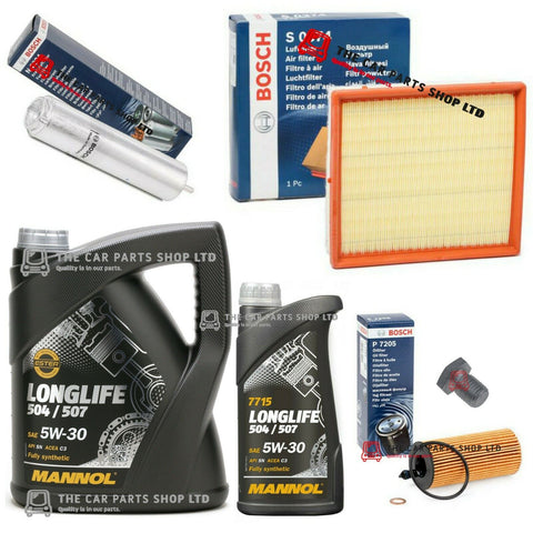 BOSCH SERVICE KIT FITS BMW 118D F20 MSPORT 2015> FUEL AIR OIL & MANNOL OIL 6L