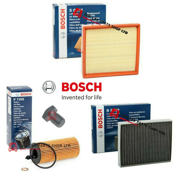 FITS BMW 118D F20 MSPORT 15-19 BOSCH SERVICE FILTERS 3 FILTERS & DRAIN PLUG OE