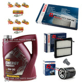 FULL BOSCH SERVICE KIT FOR HONDA JAZZ 1.4 PETROL 5L OIL + BOSCH KIT NGK PLUGS