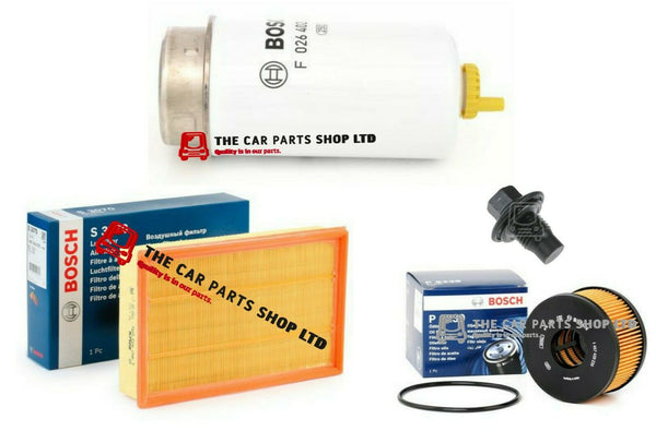 FOR FORD TRANSIT 2.4 TDDI BOSCH SERVICE FILTER KIT AIR OIL FUEL & SUMP PLUG OE
