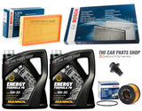 SERVICE KIT FOR FORD TRANSIT 2.4 TDDI 10L MANNOL + OIL AIR POLLEN IN BOSCH OE
