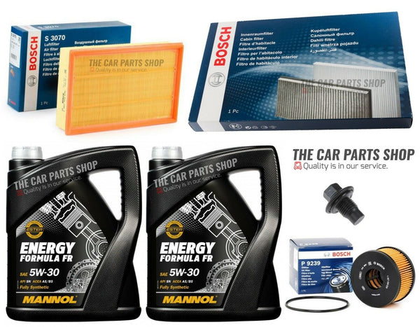 SERVICE KIT FOR FORD TRANSIT 2.4 TDDI 10L MANNOL + OIL AIR POLLEN IN BOSCH OE
