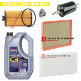 SERVICE KIT FOR VAUXHALL VECTRA 1.8 MK2 5L GRANVILLE + AIR FUEL CABIN OIL PLUG