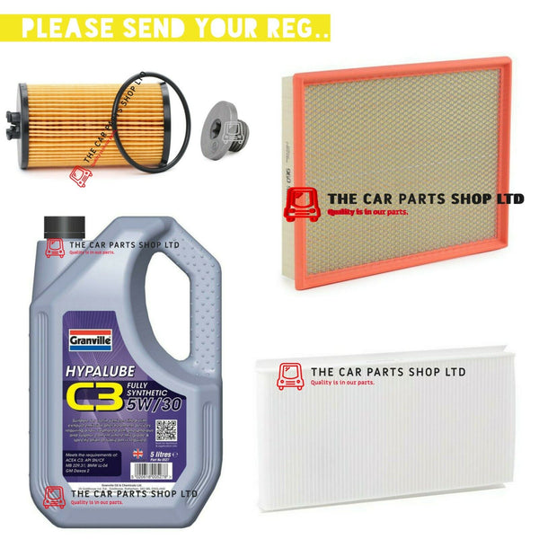 SERVICE KIT FOR VAUXHALL VECTRA 1.8 MK2 5L GRANVILLE OIL + OIL AIR POLLEN NEW