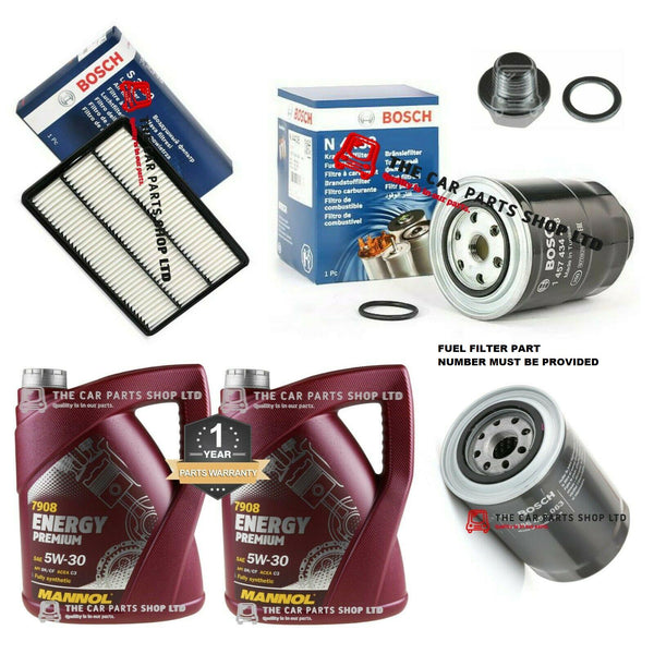 FOR MITSUBISHI SHOGUN 3.2 99-07 BOSCH SERVICE KIT 10L OIL + FUEL OIL AIR FILTER