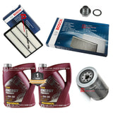 FOR MITSUBISHI SHOGUN 3.2 99-07 BOSCH SERVICE KIT 10L OIL & POLLEN OIL AIR PLUG