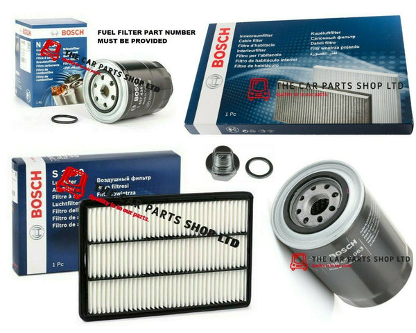 FOR MITSUBISHI SHOGUN 3.2 99-07 FULL BOSCH SERVICE FILTER KIT ALL FILTERS OE