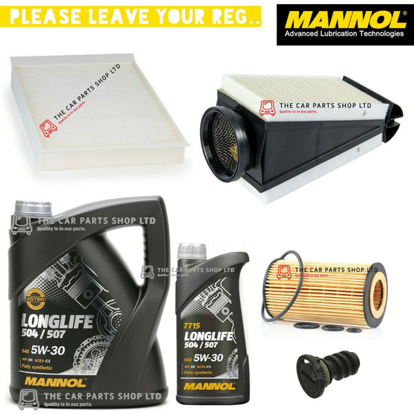 FOR MERCEDES C-CLASS C220D W205 SERVICE KIT 6L MANNOL + AIR OIL CABIN & PLUG
