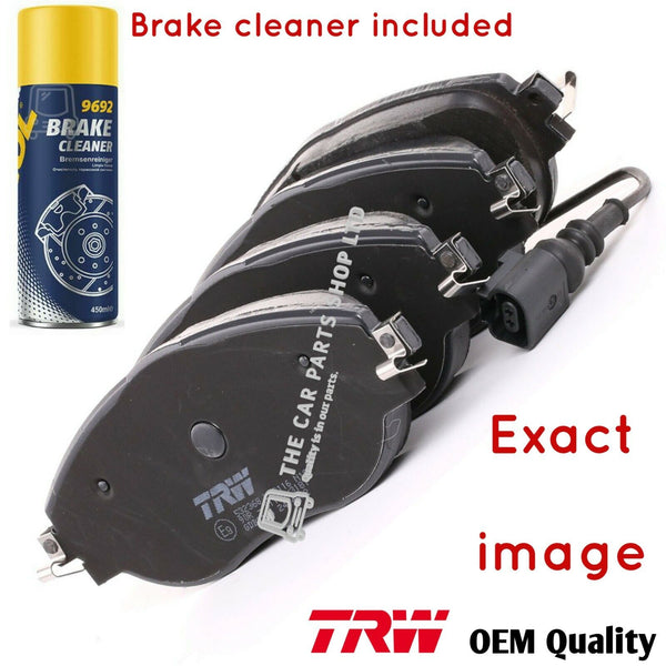 FOR AUDI S3 2.0 8V MK3 2012> GENUINE FRONT TRW BRAKE PADS & BRAKE CLEANER
