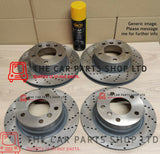 FOR AUDI A6 2.0 TDI (4G) MK4 CROSS DRILLED FRONT AND REAR BRAKE DISCS 320 & 300