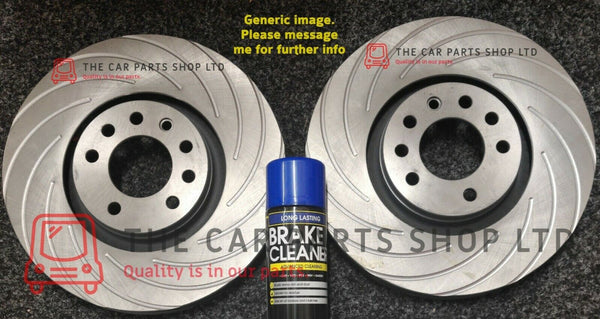 FOR AUDI A6 2.0 TDI (4G) MK4 GROOVED REAR DISCS 300MM SOLID ROTORS NEW
