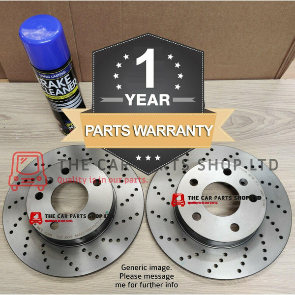 FOR AUDI A6 2.0 TDI (4G) MK4 DRILLED FRONT DISCS 340MM VENTED BRAKE DISCS
