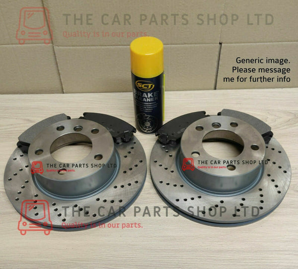 FOR AUDI A6 SE TDI ULTRA MK4 CROSS DRILLED FRONT DISCS & BRAKE PADS 320MM