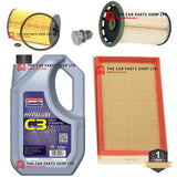 FOR VW PASSAT SE BUSINESS TDI B8 MK7 SERVICE KIT 5L OIL & FUEL OIL AND AIR NEW