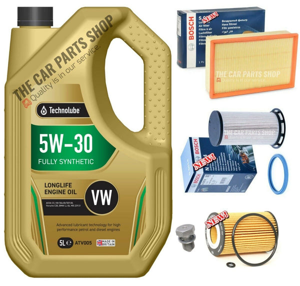 FOR VW PASSAT BUSINESS 1.6 TDI B8 BOSCH SERVICE KIT FUEL OIL & AIR WITH 507 OIL
