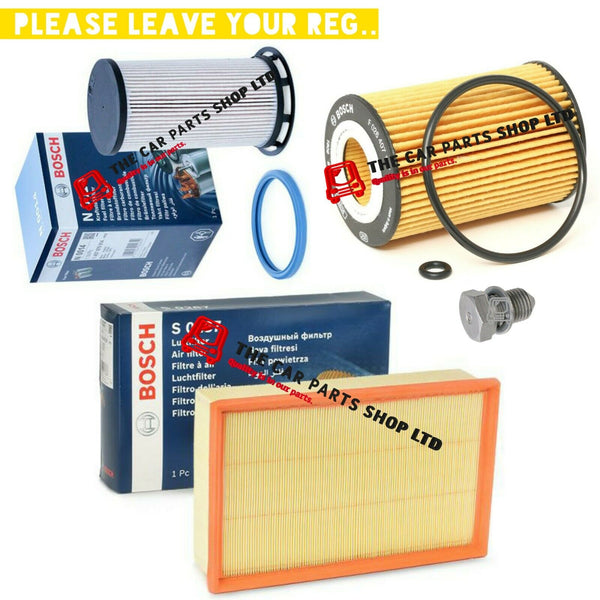 FOR VW PASSAT BUSINESS 1.6 TDI B8 BOSCH SERVICE FILTERS KIT FUEL + OIL + AIR KIT