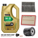 FOR SEAT LEON 1.5 TSI EVO MK3 13-20 FULL SERVICE KIT 5L OIL & FILTERS & PLUGS