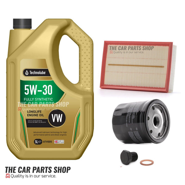FOR SEAT LEON 1.5 TSI EVO MK3 13-20 SERVICE KIT 5L TECHNOLUBE OIL & OIL AIR PLUG