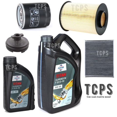 FOR FORD KUGA 2.0 TDCI MK2 2012> SERVICE KIT 6L 0W30 + AIR OIL CABIN AND SUMP PL