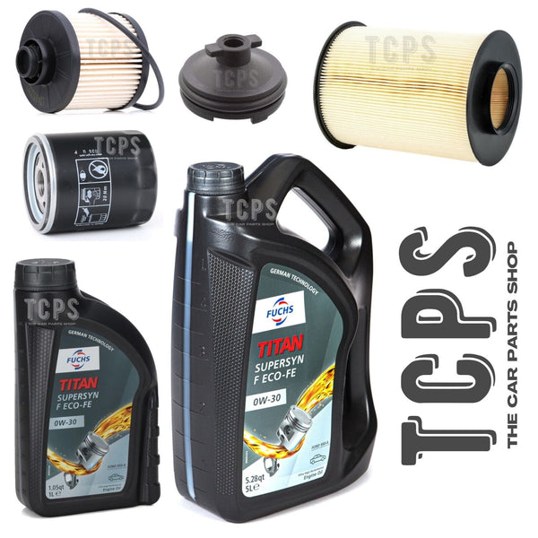 FITS FORD KUGA 2.0 TDCI MK2 2012> SERVICE KIT 6L 0W-30 + FUEL OIL AND AIR FILTER