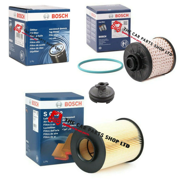 TO FIT FORD KUGA 2.0 TDCI MK2 2012> BOSCH SERVICE FILTERS KIT FUEL OIL AIR PLUG