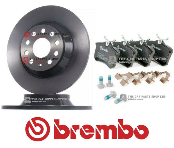 FOR VW GOLF GTI MK7 GENUINE BREMBO REAR DISCS & BREMBO PADS 300MM DISCS
