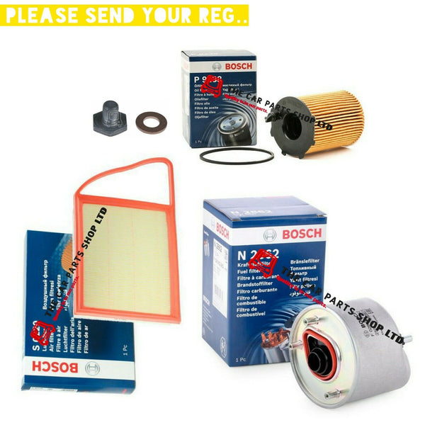 FITS PEUGEOT 3008 1.6 HDI >2016 BOSCH SERVICE FILTERS KIT FUEL AIR AND OIL PLUG