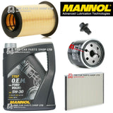 SERVICE KIT TO FIT FORD FOCUS 1.6 ZETEC 11-14 5L 5W30 + AIR OIL CABIN & PLUG