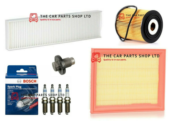 FULL SERVICE FILTERS KIT TO FIT MINI HATCH ONE R50 R53 WITH BOSCH SPARK PLUGS