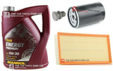 SERVICE KIT FOR AUDI TT 1.8 TURBO 00-05 5L 5W30 OIL + OIL AND AIR FILTER + PLUG