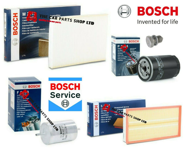 TO FIT AUDI TT 1.8 PETROL 2000-05 BOSCH SERVICE FILTER KIT 4 FILTERS IN BOSCH OE