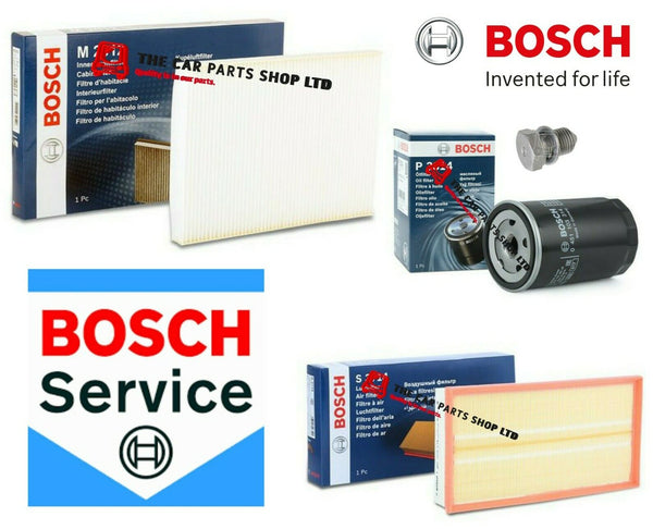 TO FIT AUDI TT 1.8 PETROL 2000-05 BOSCH SERVICE FILTER KIT AIR OIL CABIN & PLUG