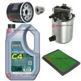 FOR NISSAN QASHQAI 1.5 DCI MK2 08/2014> SERVICE KIT 5L C4 OIL & OIL AIR FUEL KIT