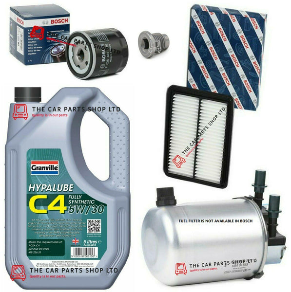 FITS NISSAN QASHQAI 1.5 DCI 08/2014> BOSCH SERVICE KIT 5L OIL BOSCH FILTERS NEW